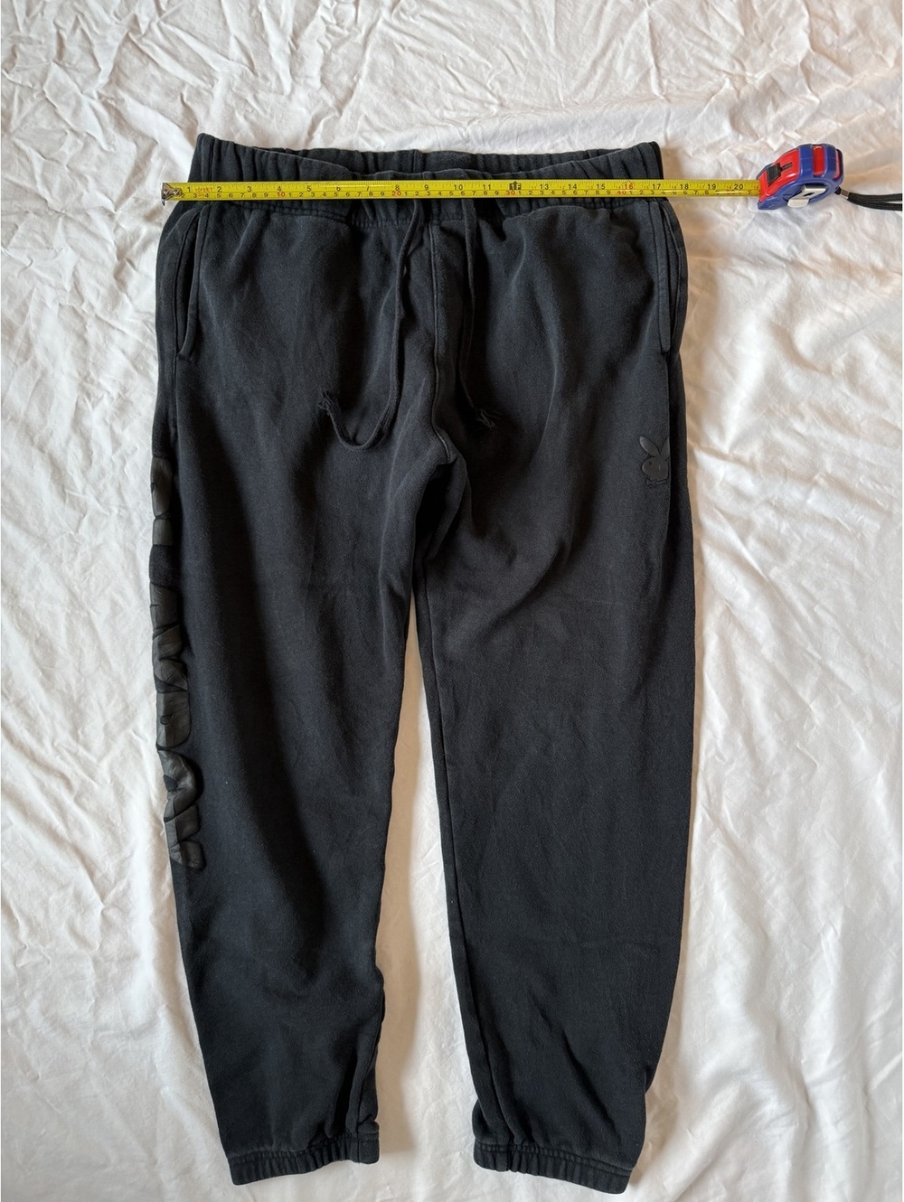 Playboy Black Sweatpants with Logo Print